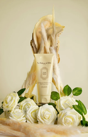 Гоммаж Протеины шелка Апельсиновые цветы